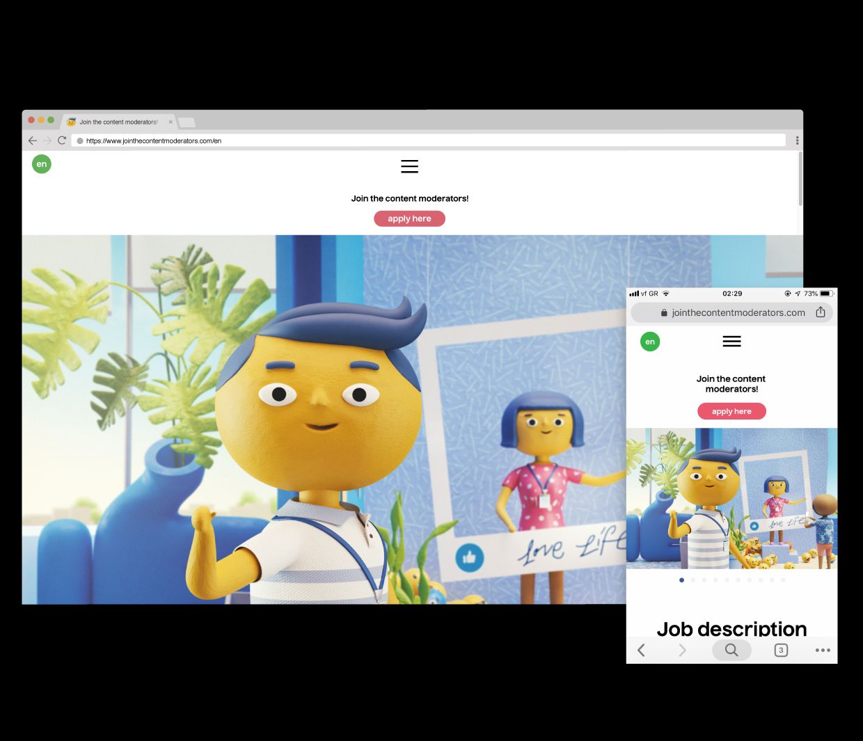 Join the content moderators, campaign