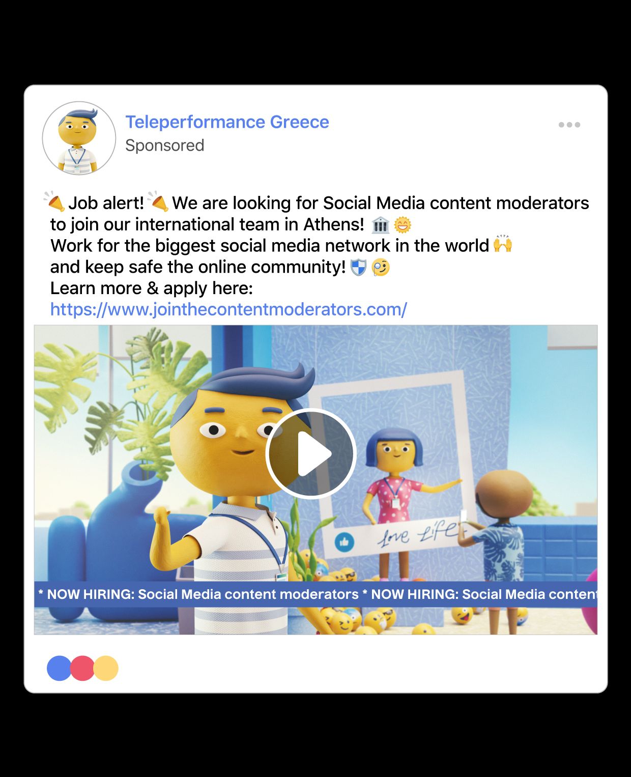 Join the content moderators, campaign