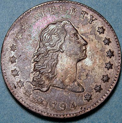 Flowing Hair Silver Dollar from 1794