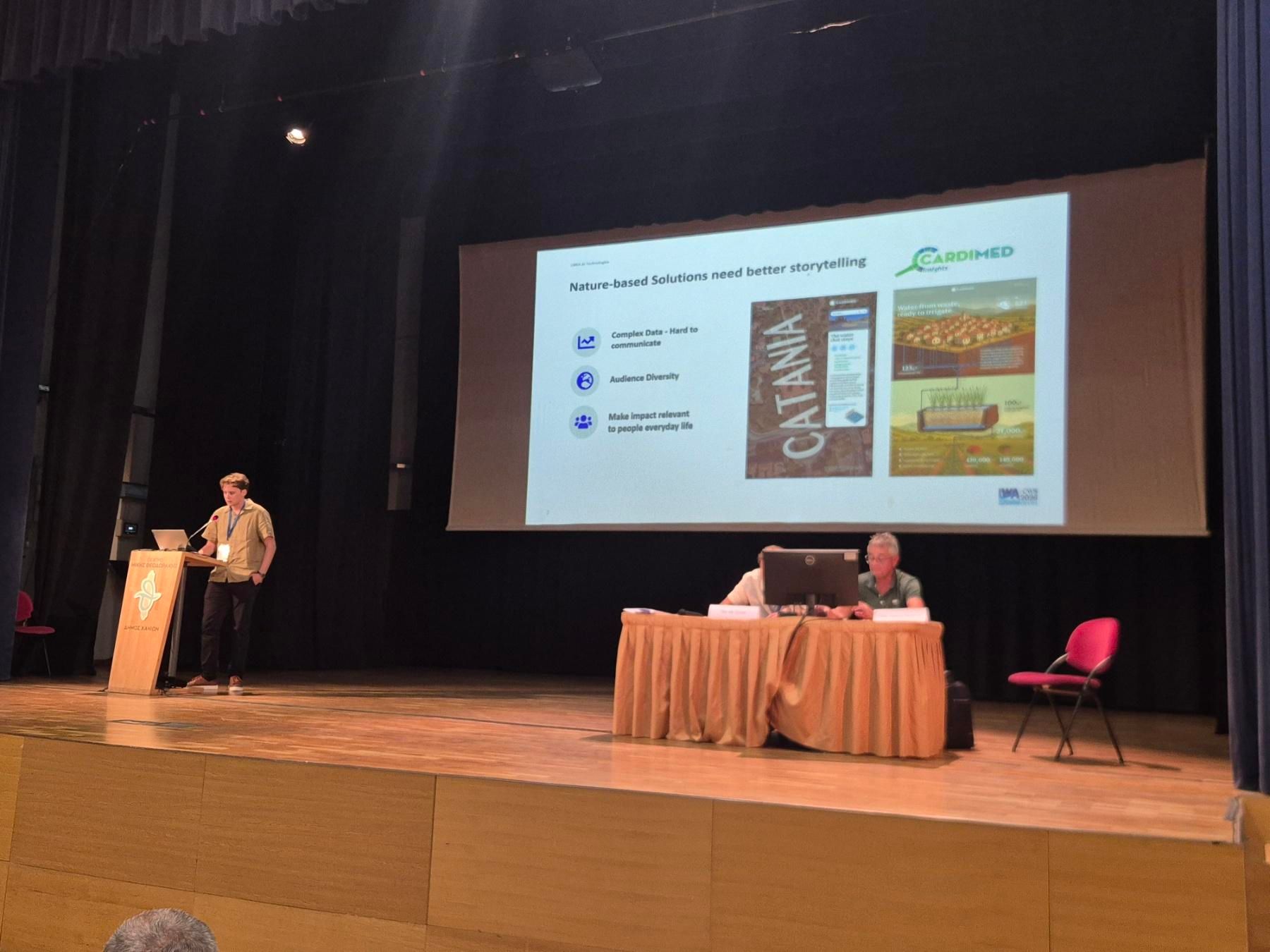 Konstantinos Kaimakis of Libra AI Technologies presenting the CARDIMED Insights Hub at ICWS 2026 in Chania, Crete