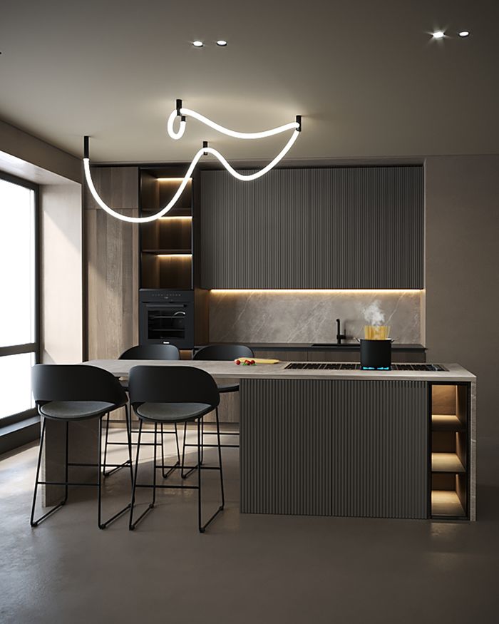 Modern Rossano kitchen by Mebel Arts with elegant design, ideal for contemporary spaces.