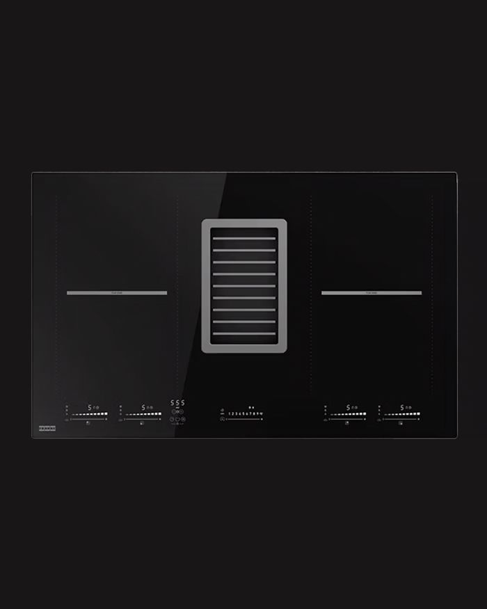 La plaque de cuisson FRANKE Mythos 2gether de Mebel Arts impressionne avec son design minimal et son extraction intégrée intelligente.