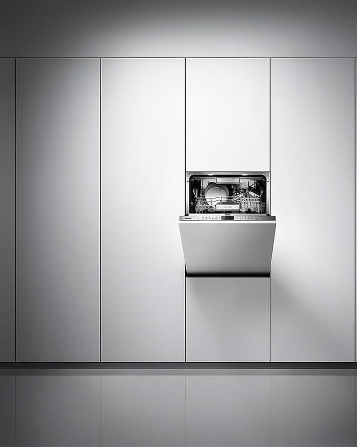 Integrated Mebel Arts dishwasher in a modern kitchen, placed for convenience and style.