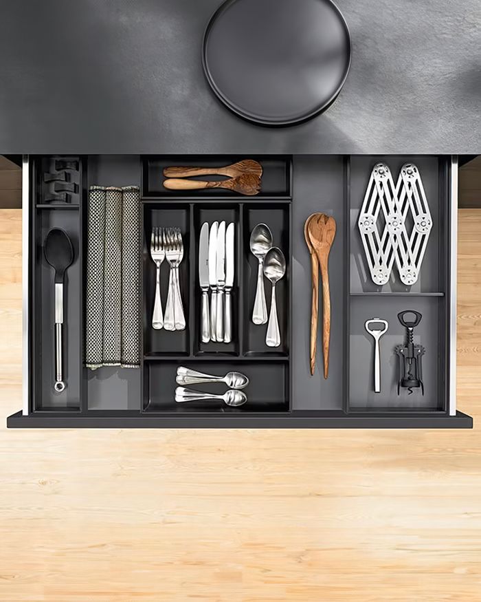 Ambia Line cutlery tray with various kitchen utensils, from Mebel Arts - functionality and style