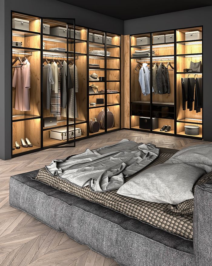 Glass wardrobe Day & Night by Mebel Arts, a combination of luxury and functionality.