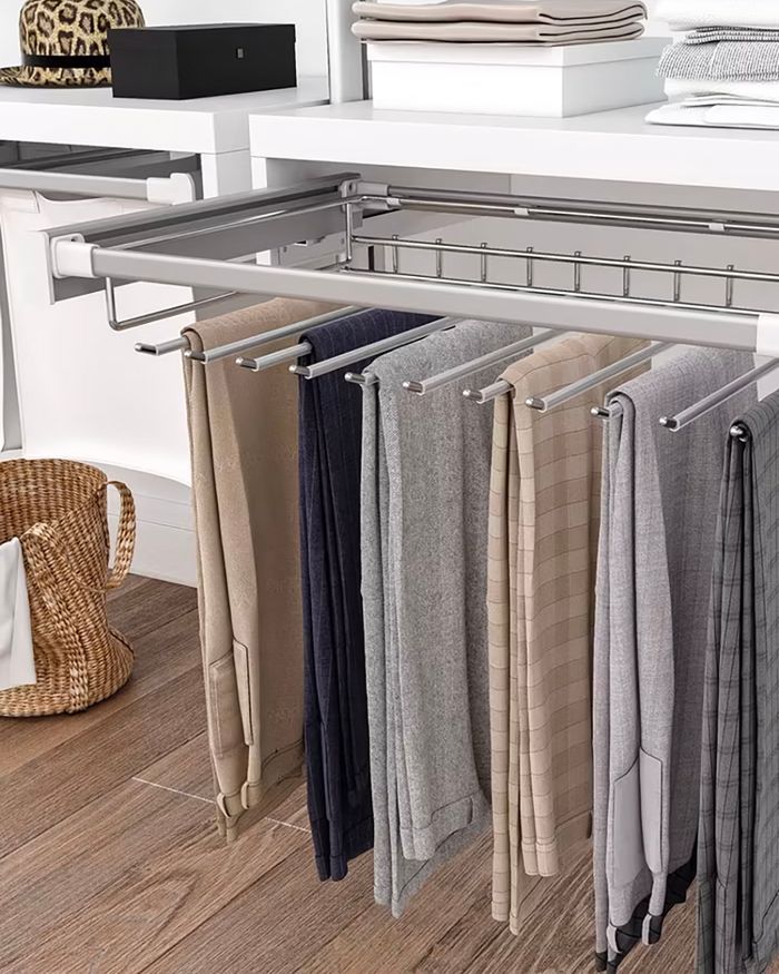 Smart pants storage solution in the Mebel-Arts Vikings wardrobe with a sliding mechanism.