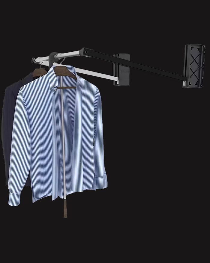 Clothes lift from the Shineo series by Mebel-Arts for convenient storage.