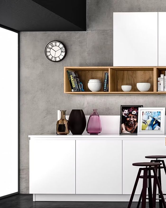 Pantry de cuisine Kumo par Mebel Arts - Concevez votre espace avec style et un rangement intelligent.