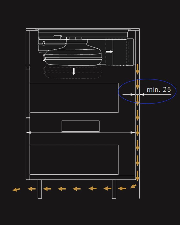 Chemin d'Extraction Aérodynamique Complet de BORA X PURE, pour la Performance et l'Économie d'Espace dans les Cuisines Mebel Arts.